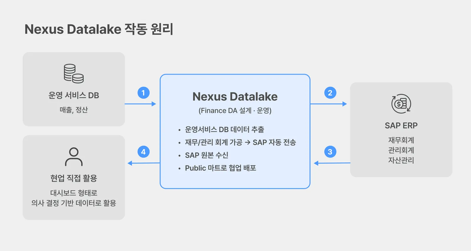 ▲넥서스 데이터 레이크가 작동하는 원리