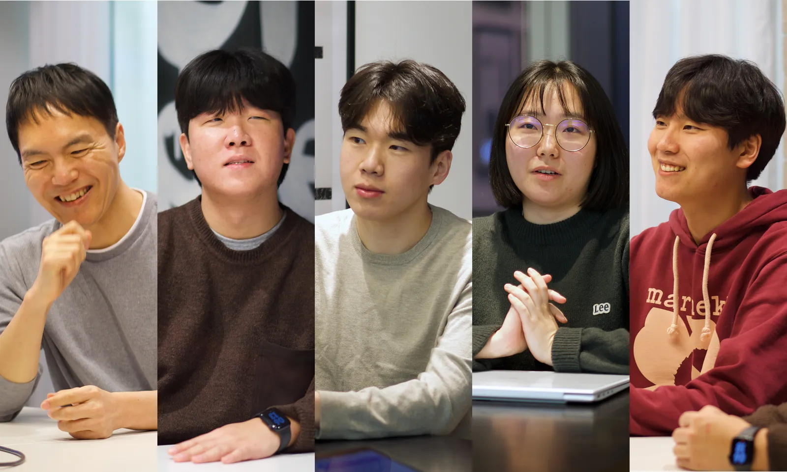▲ (왼쪽부터) Kangwon 님, Enzo 님, Fred 님, Shine 님, Juan 님 